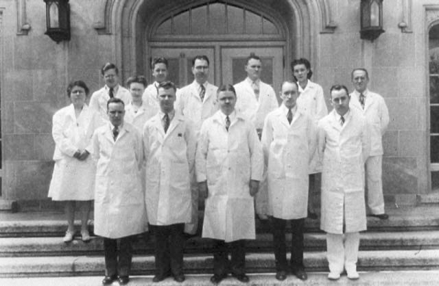 A group of pathology staff in 1945