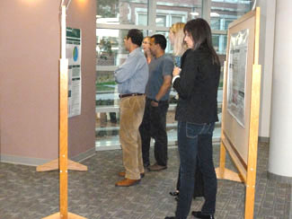 People looking at some research posters