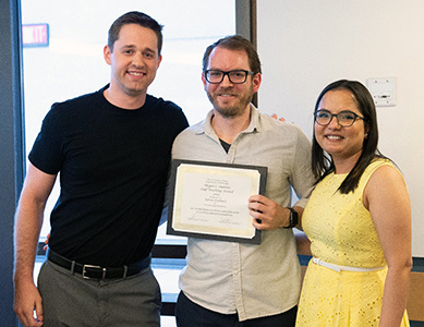 Presentation of Danton Award to Aaron Fishburn aaron-fishburn-danton-award
