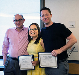 Presentation of the Penick Award to Drs. Dhungana and Pelletier dhungana-pelletier-penick-award