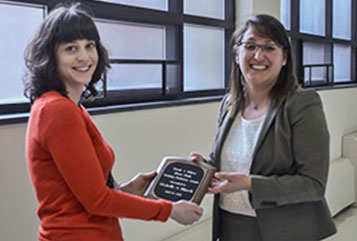 michelle-hirsch-mitros-resident-award.jpg Michelle Hirsch receiving award