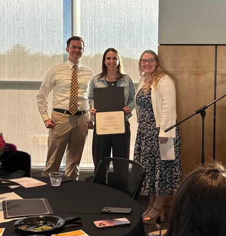 Alex Isaacson with Co-Chief Residents Grant Mangleburg and Katherine Christel