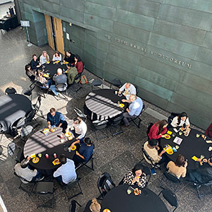 People eating in MERF during the lunch