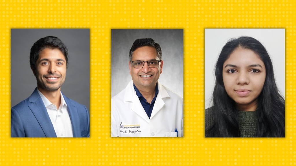 Dr. Ashutosh Mangalam with Drs. Soham Ali and Apurva Patel